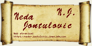 Neda Jontulović vizit kartica